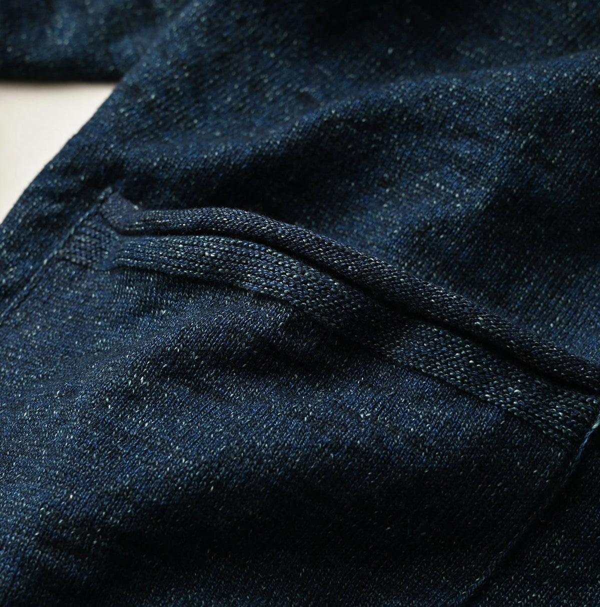 45R Indigo Dekoboko Knit-sewn Pullover