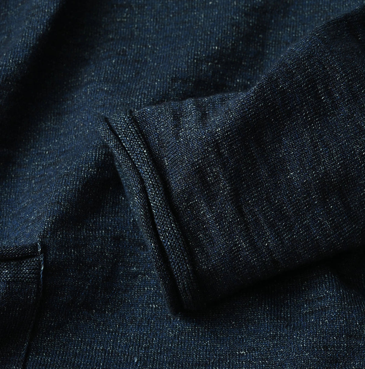 45R Indigo Dekoboko Knit-sewn Pullover