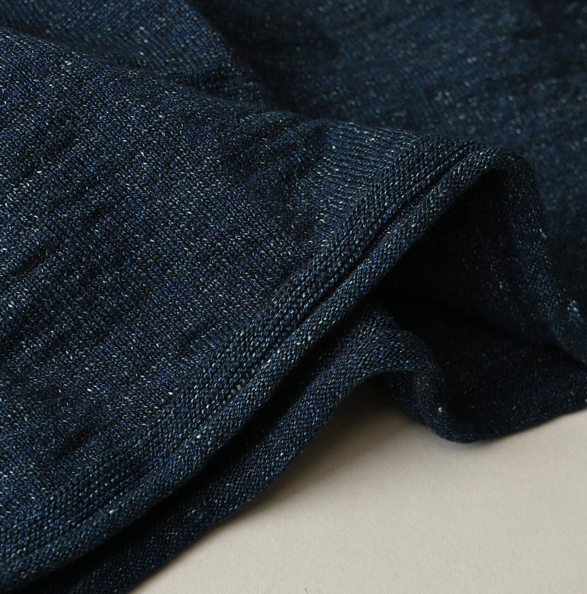 45R Indigo Dekoboko Knit-sewn Pullover