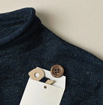 45R Indigo Dekoboko Knit-sewn Pullover