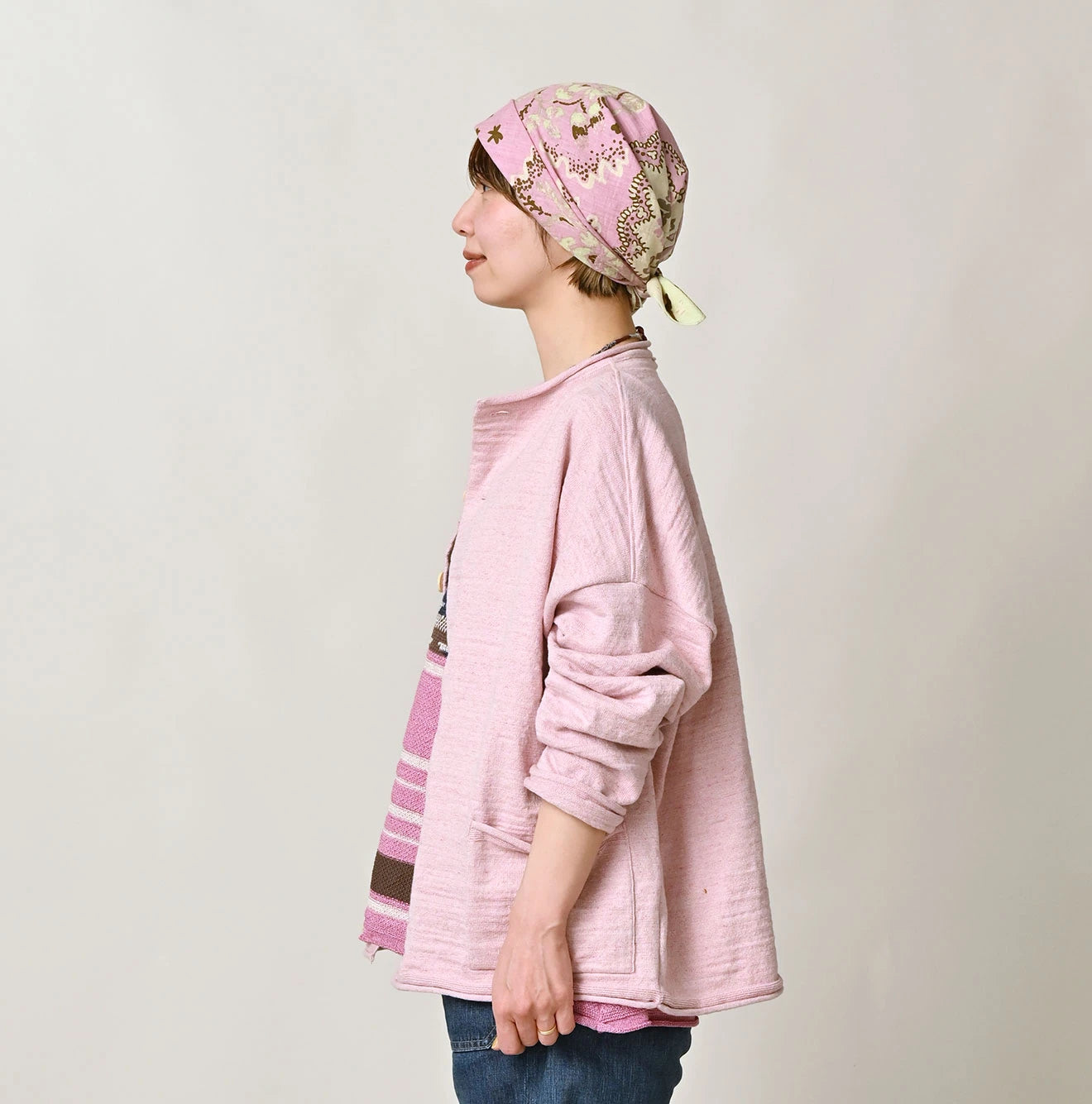 45R Dekoboko Knit-sewn Cardigan - Image 8