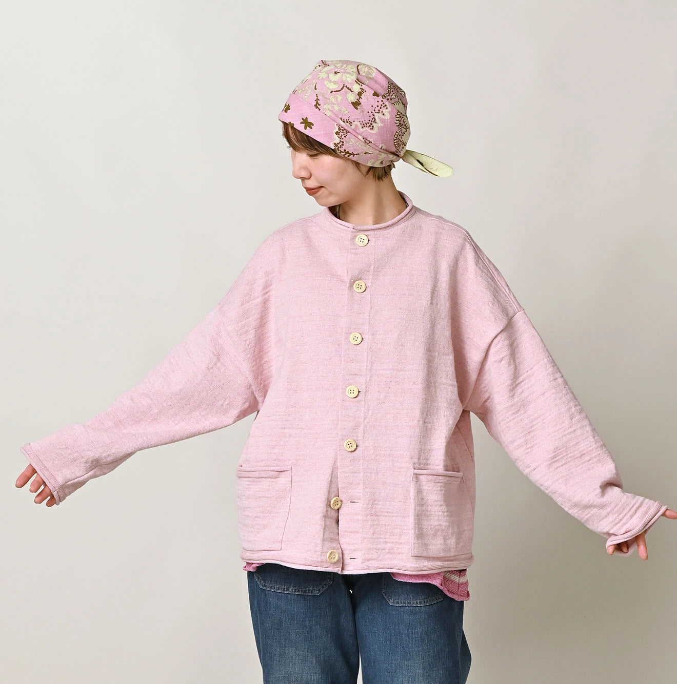 45R Dekoboko Knit-sewn Cardigan - Image 10