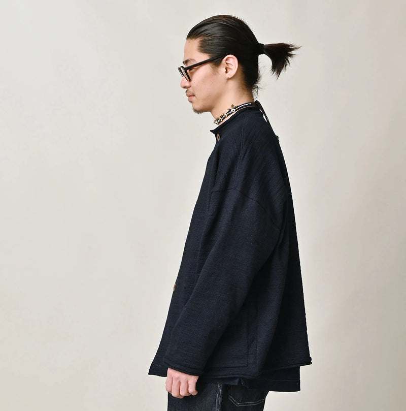 45R Indigo Dekoboko Knit-sewn Cardigan - Image 10