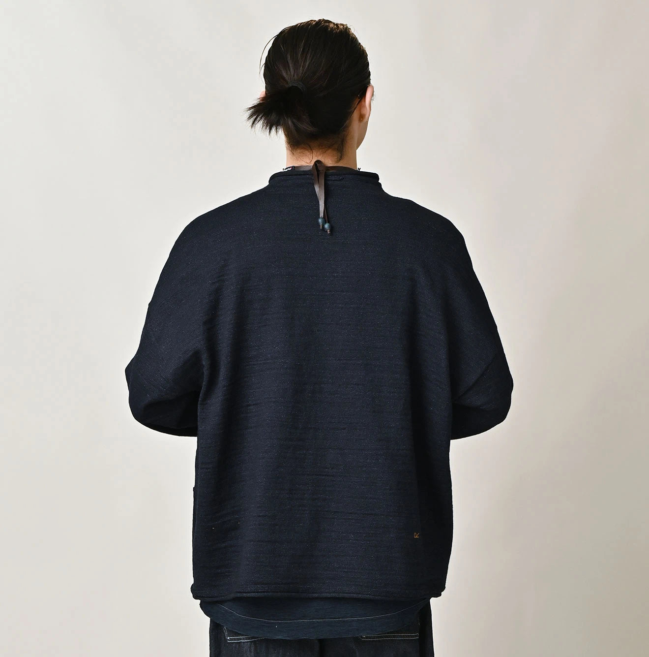 45R Indigo Dekoboko Knit-sewn Cardigan - Image 11