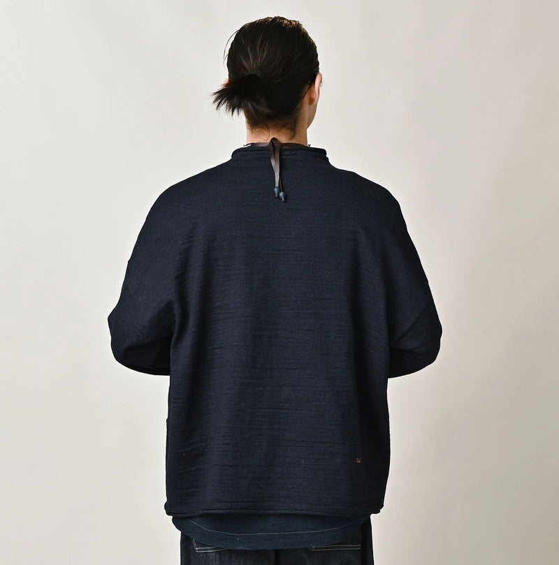 45R Indigo Dekoboko Knit-sewn Cardigan - Image 11