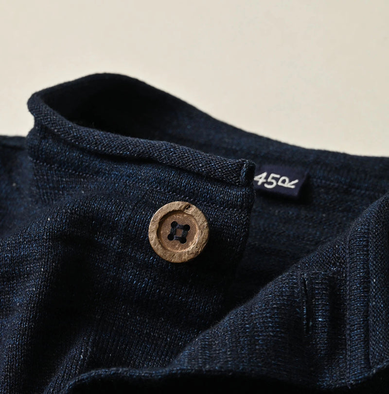 45R Indigo Dekoboko Knit-sewn Cardigan - Image 18