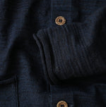 45R Indigo Dekoboko Knit-sewn Cardigan
