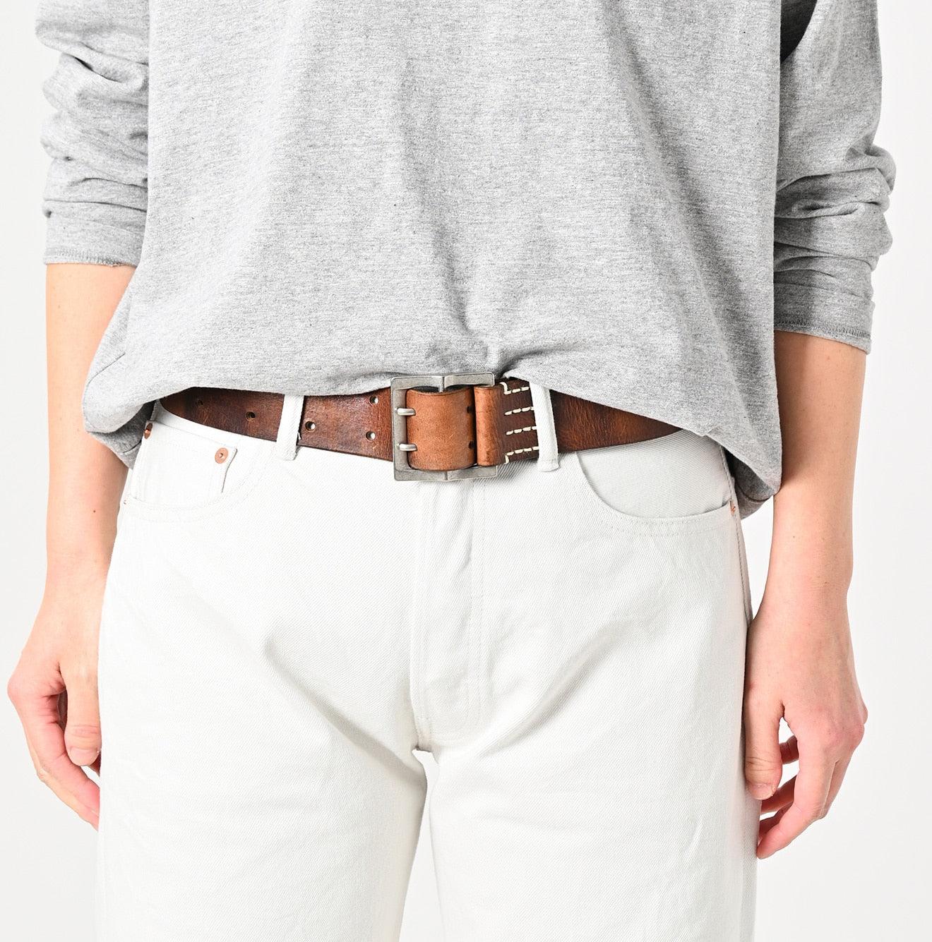 Vintage Leather Wide Belt - 45R by 45rpm studio - Image 3