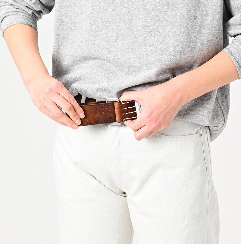 Vintage Leather Wide Belt - 45R by 45rpm studio - Image 6