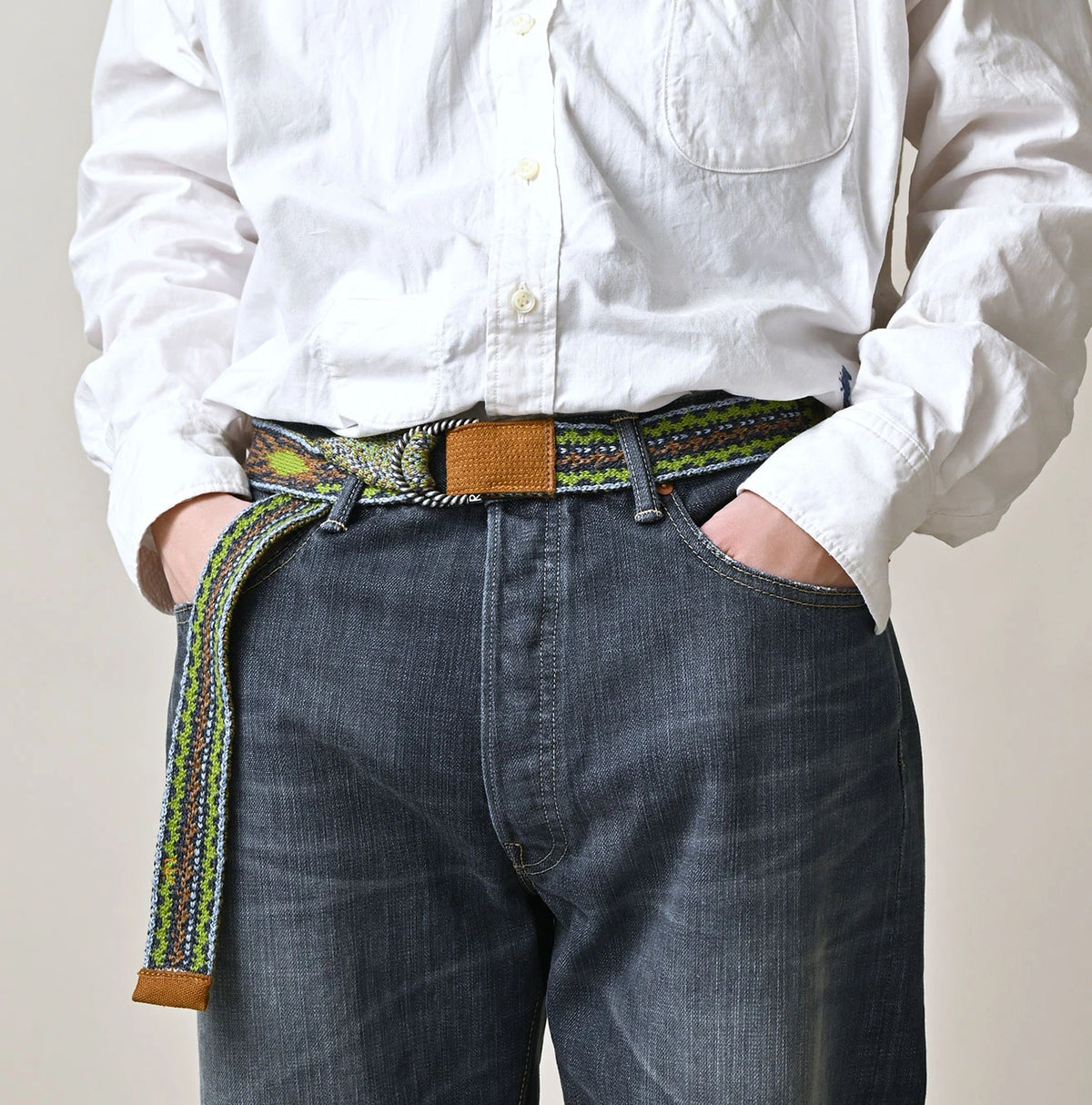 45R Hippie Jacquard Knit Belt