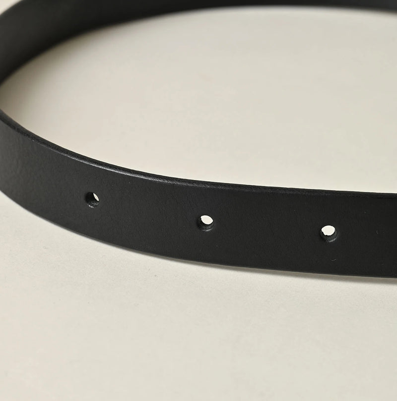 45R Azura Vintage Leather Slim Belt - Image 4