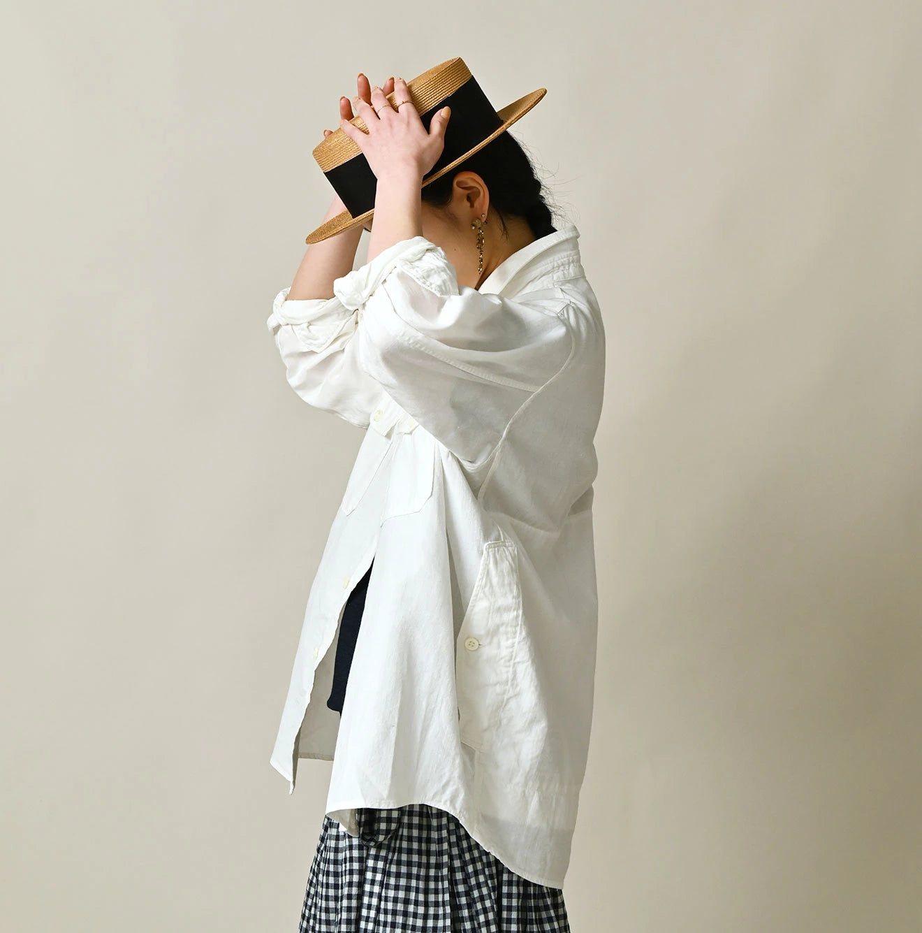 45R Khadi Oxford 908 Cruise Shirt (White) - Image 8