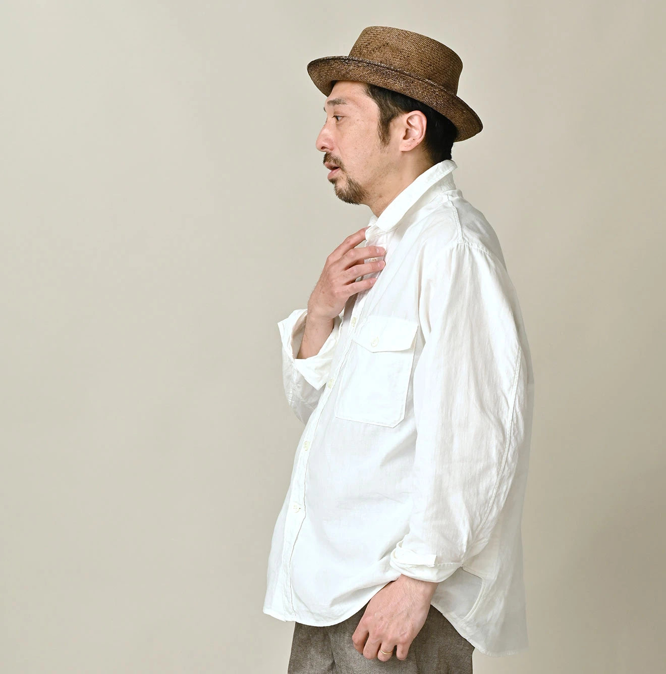 45R Khadi Oxford 908 Cruise Shirt (White) - Image 5