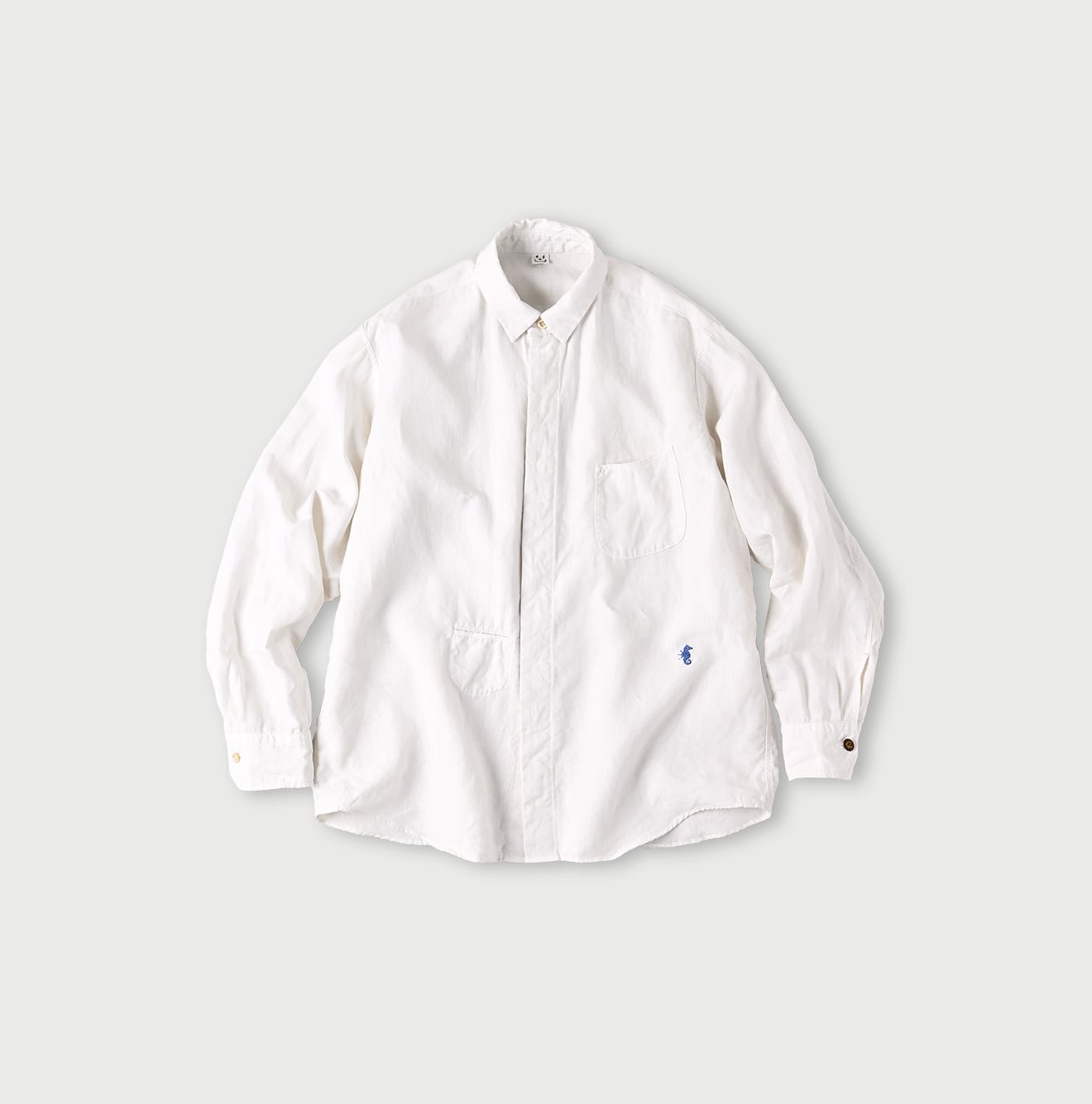 Linen 908 Ocean Shirt (Botanical-dyed) - Image 1