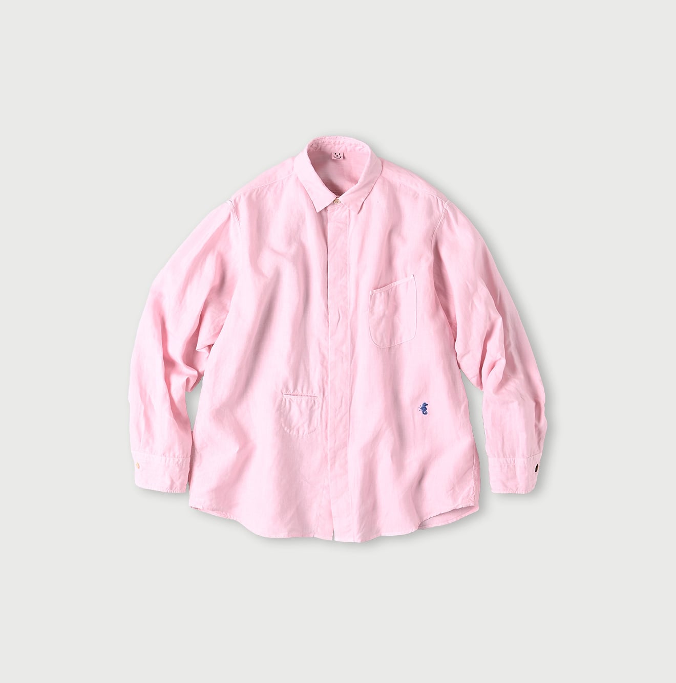 45R Botanical Dyed Linen 908 Ocean Shirt - Image 2