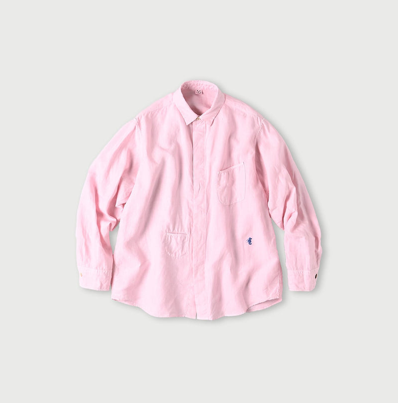 45R Botanical Dyed Linen 908 Ocean Shirt - Image 2