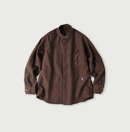 Botanical Dyed Linen 908 Ocean Shirt