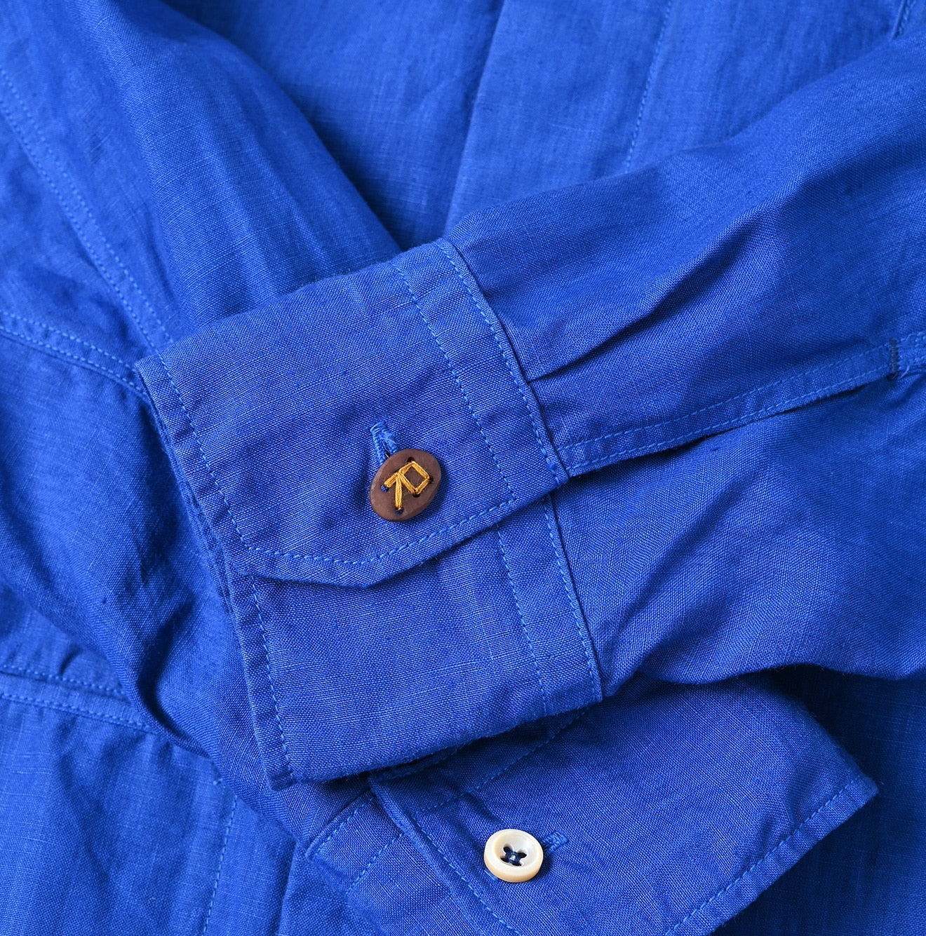 45R Botanical Dyed Linen 908 Ocean Shirt