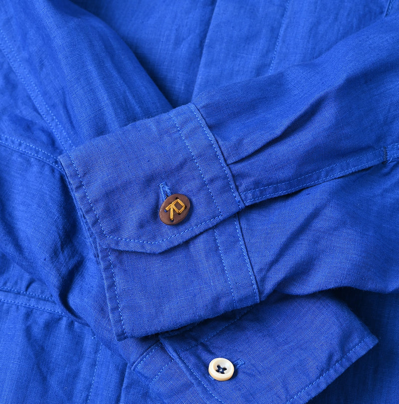 45R Botanical Dyed Linen 908 Ocean Shirt - Image 21