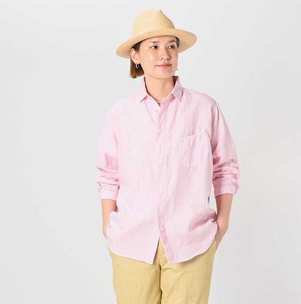 45R Botanical Dyed Linen 908 Ocean Shirt