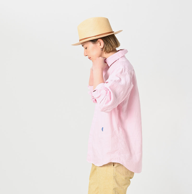 45R Botanical Dyed Linen 908 Ocean Shirt - Image 9