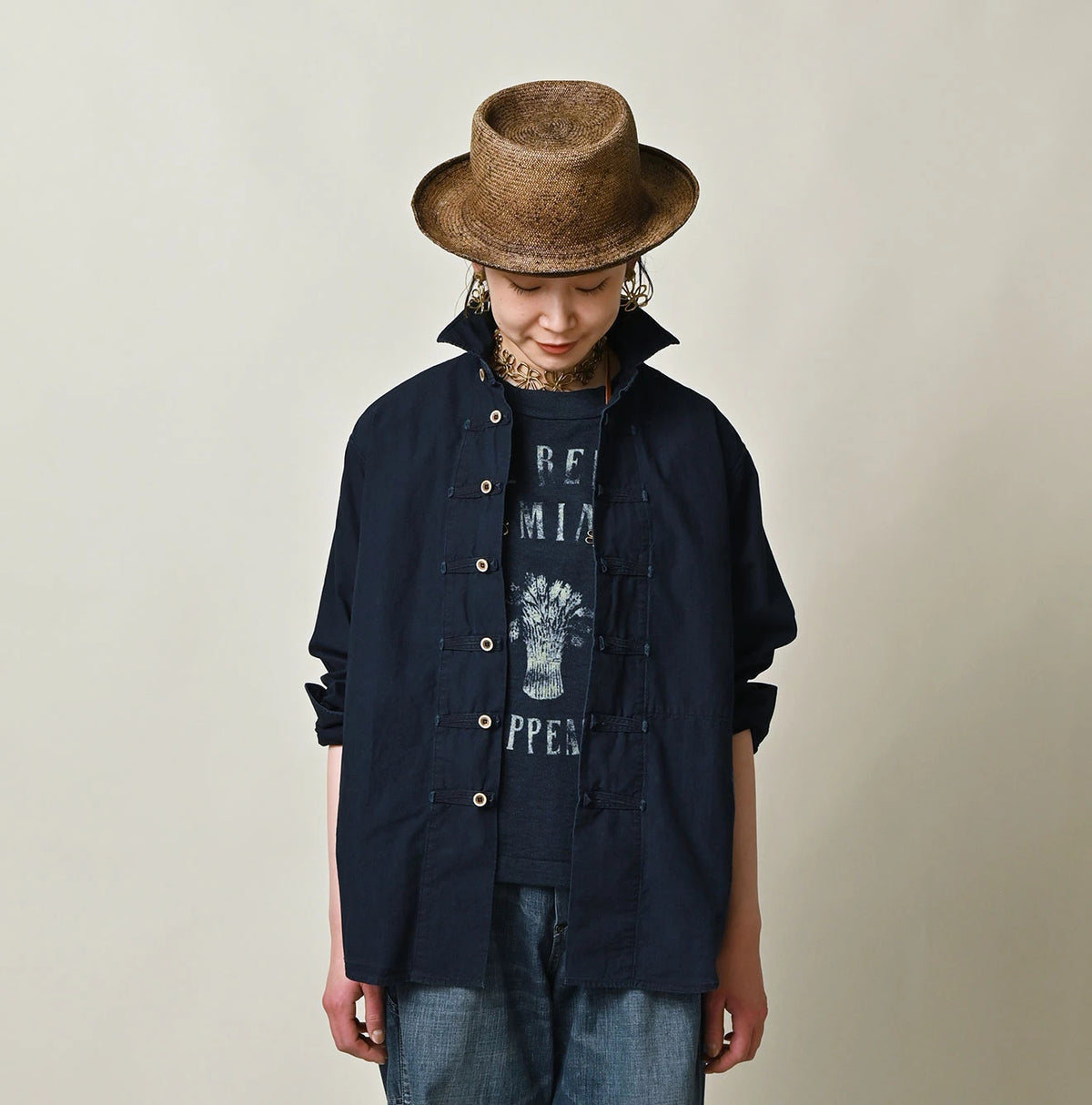 45R Indigo Batiste 908 8-knot Shirt