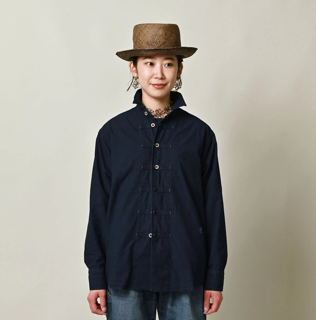 45R Indigo Batiste 908 8-knot Shirt