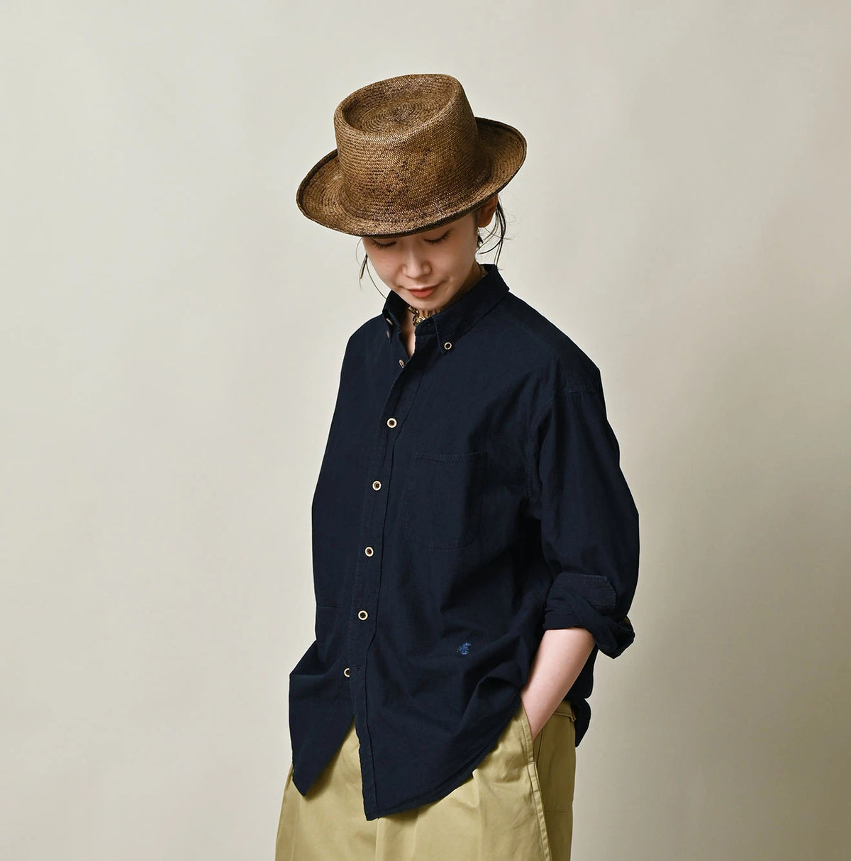 45R Indigo Batiste 908 Ocean Shirt