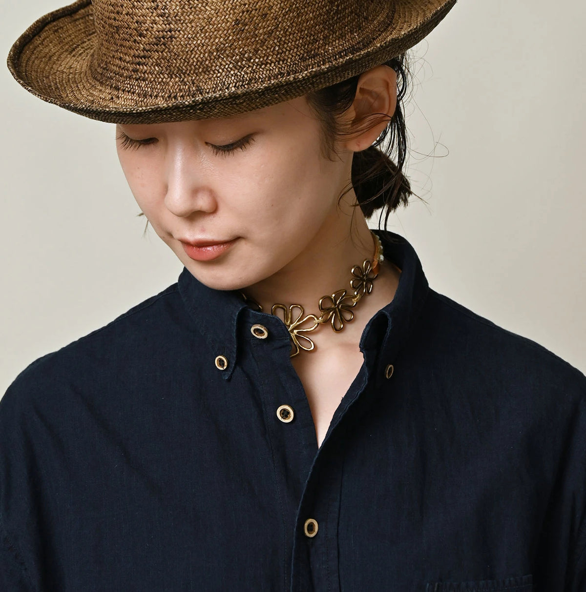 45R Indigo Batiste 908 Ocean Shirt