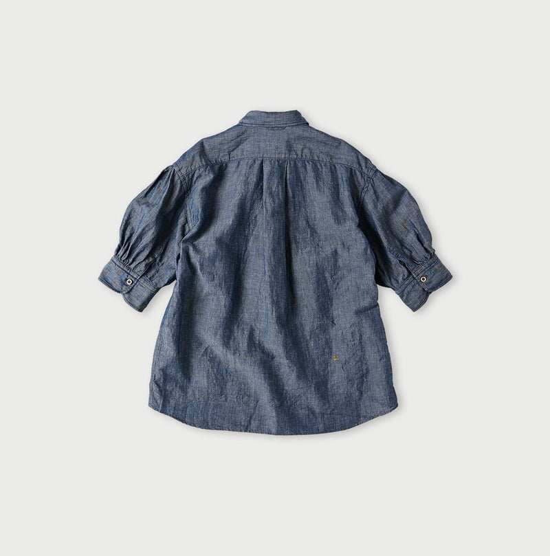 45R Cotton Linen Dungaree Cuppe Shirt Nou - Image 12