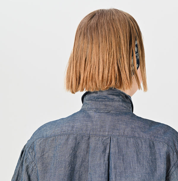 45R Cotton Linen Dungaree Cuppe Shirt Nou