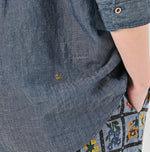 45R Cotton Linen Dungaree Cuppe Shirt Nou