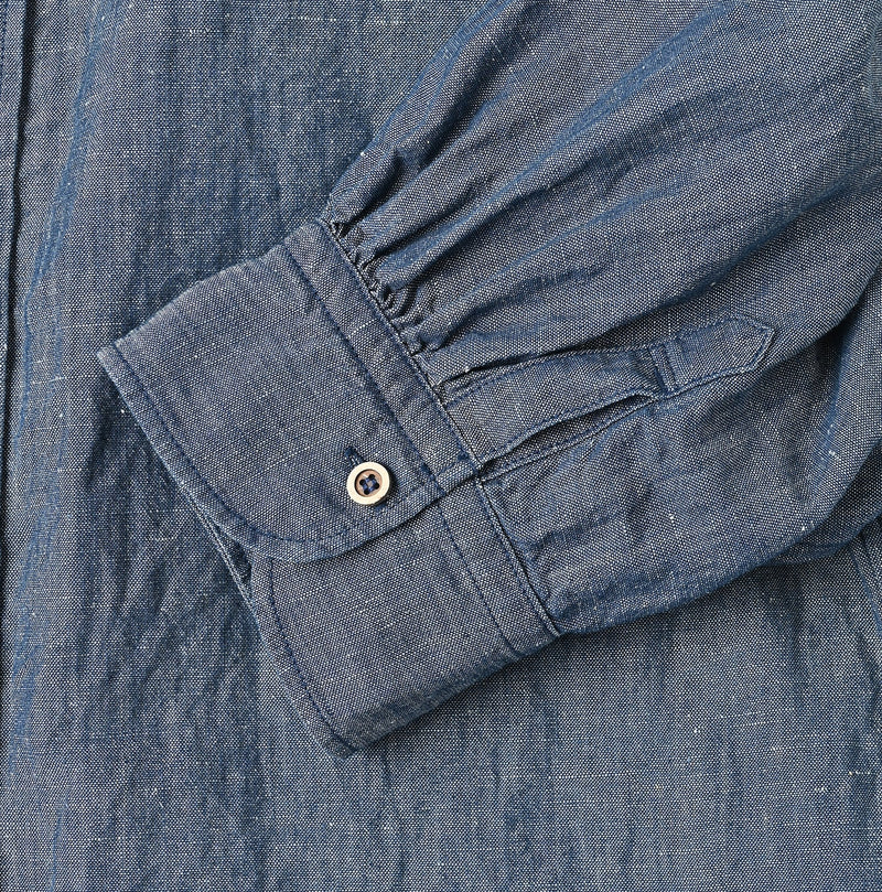 45R Cotton Linen Dungaree Cuppe Shirt Nou - Image 11