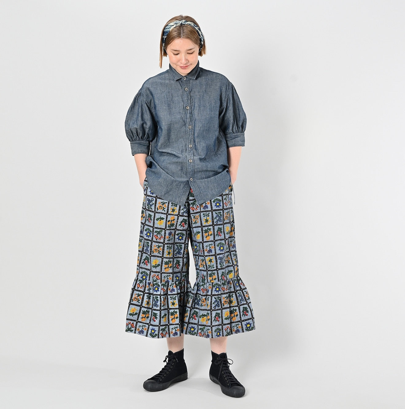 45R Cotton Linen Dungaree Cuppe Shirt Nou - Image 2