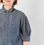 45R Cotton Linen Dungaree Cuppe Shirt Nou