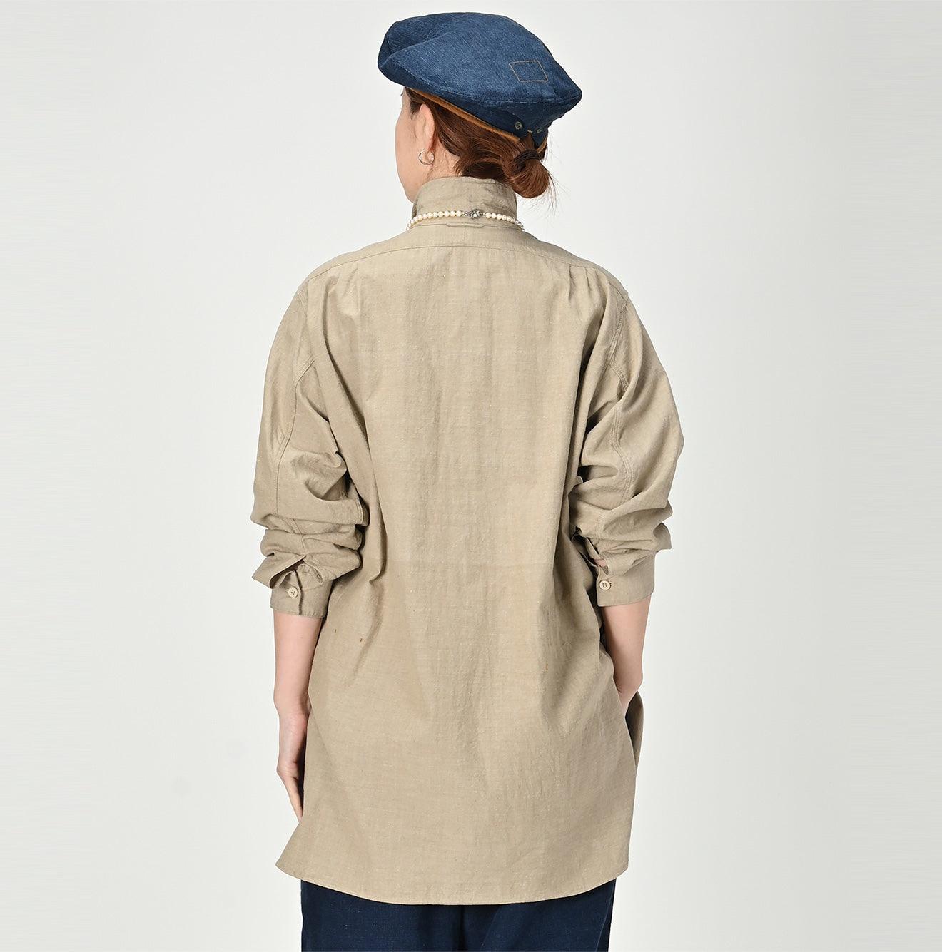 Khadi Oxford 908 Grandpa Pullover Shirt – 45R GLOBAL