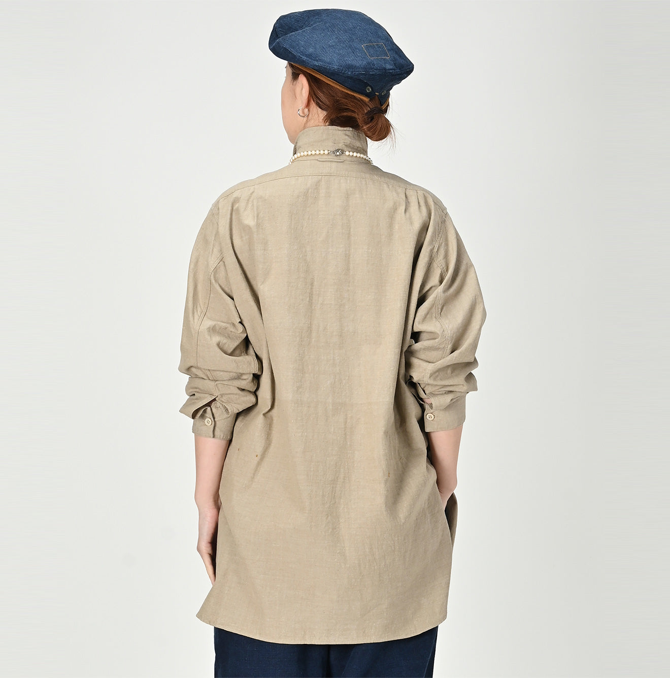 Khadi Oxford 908 Grandpa Pullover Shirt