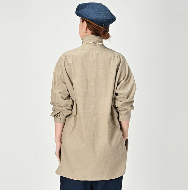 Khadi Oxford 908 Grandpa Pullover Shirt - 45R by 45rpm studio