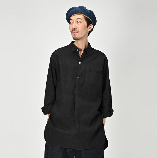 Khadi Oxford 908 Grandpa Pullover Shirt - 45R by 45rpm studio