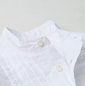 Batiste 908 Tuck Stand Collar Shirt (White)