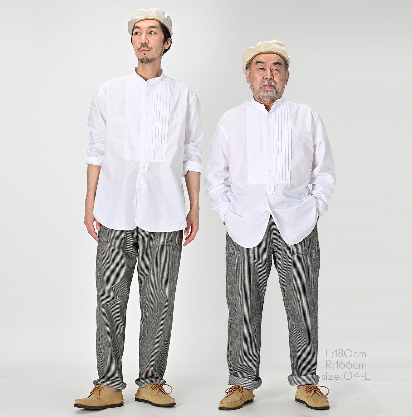 Batiste 908 Pintuck Stand Collar Shirt - 45R by 45rpm studio