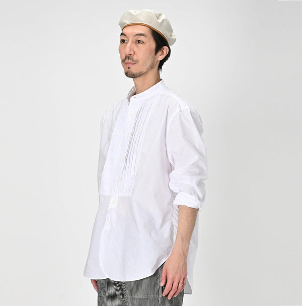 Batiste 908 Pintuck Stand Collar Shirt - 45R by 45rpm studio