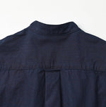 Indigo Batiste 908 Pintuck Stand Collar Shirt - 45R by 45rpm studio