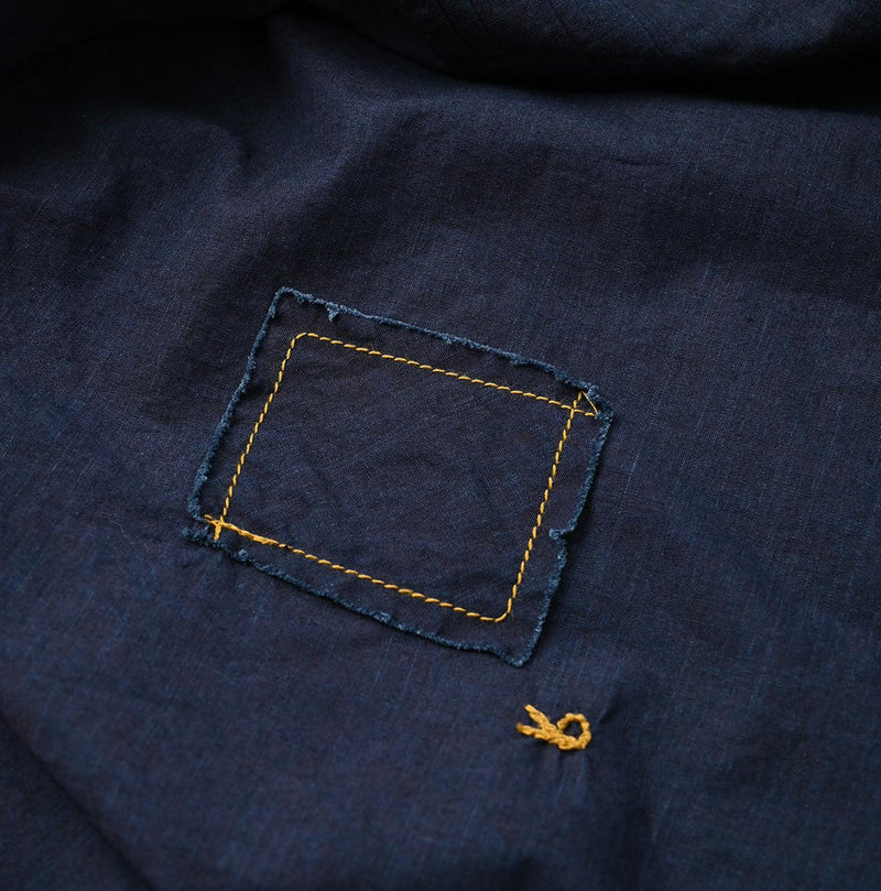 Indigo Batiste 908 Pintuck Stand Collar Shirt - 45R by 45rpm studio