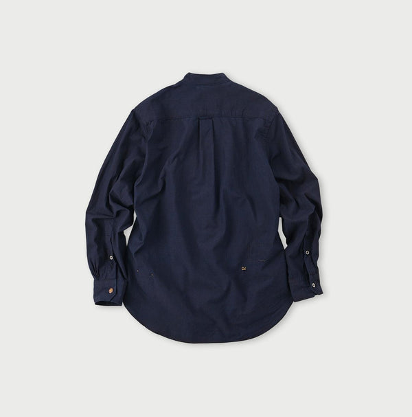 Indigo Batiste 908 Pintuck Stand Collar Shirt - 45R by 45rpm studio