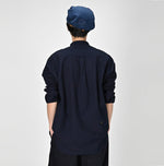 Indigo Batiste 908 Pintuck Stand Collar Shirt - 45R by 45rpm studio