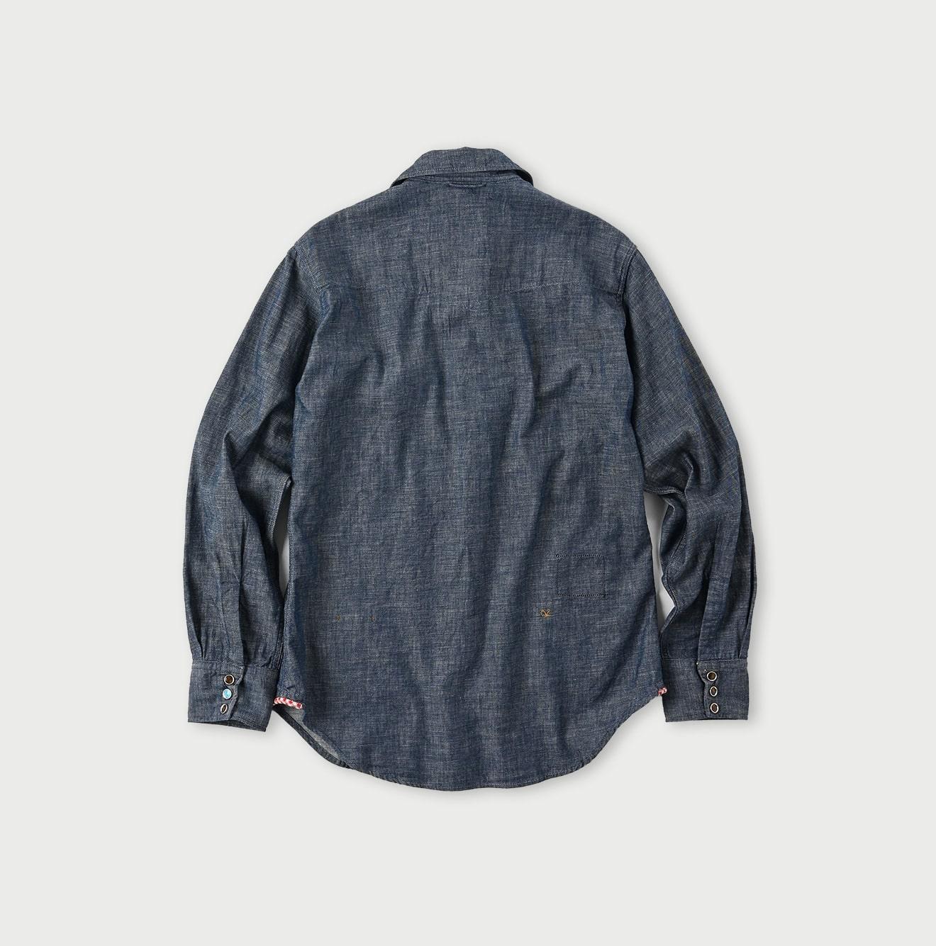 Indigo Dungaree Denim 908 Eastern Shirt Nou - 45R by 45rpm studio - Image 2