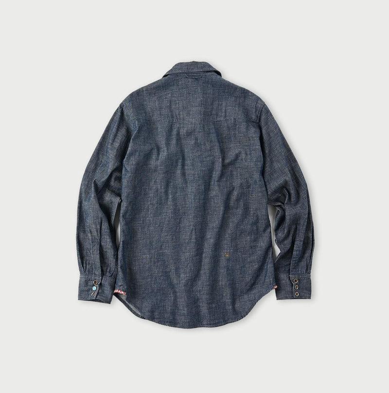 Indigo Dungaree Denim 908 Eastern Shirt Nou - 45R by 45rpm studio - Image 2