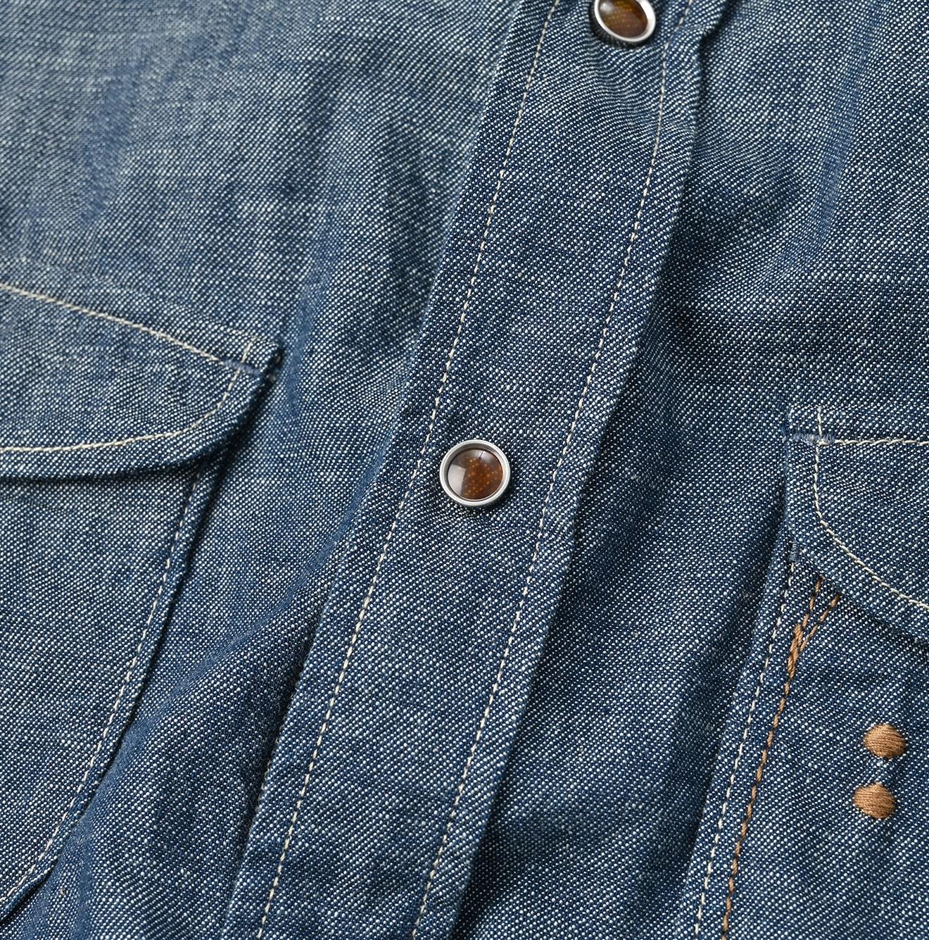 Indigo Dungaree Denim 908 Eastern Shirt Nou - 45R by 45rpm studio - Image 11