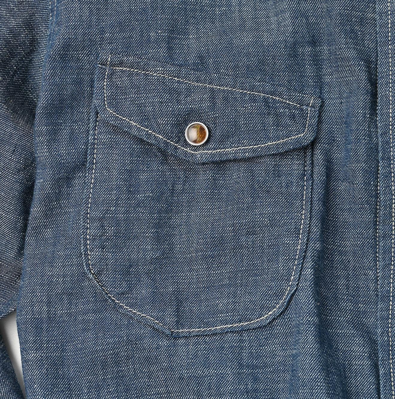 Indigo Dungaree Denim 908 Eastern Shirt Nou - 45R by 45rpm studio - Image 12